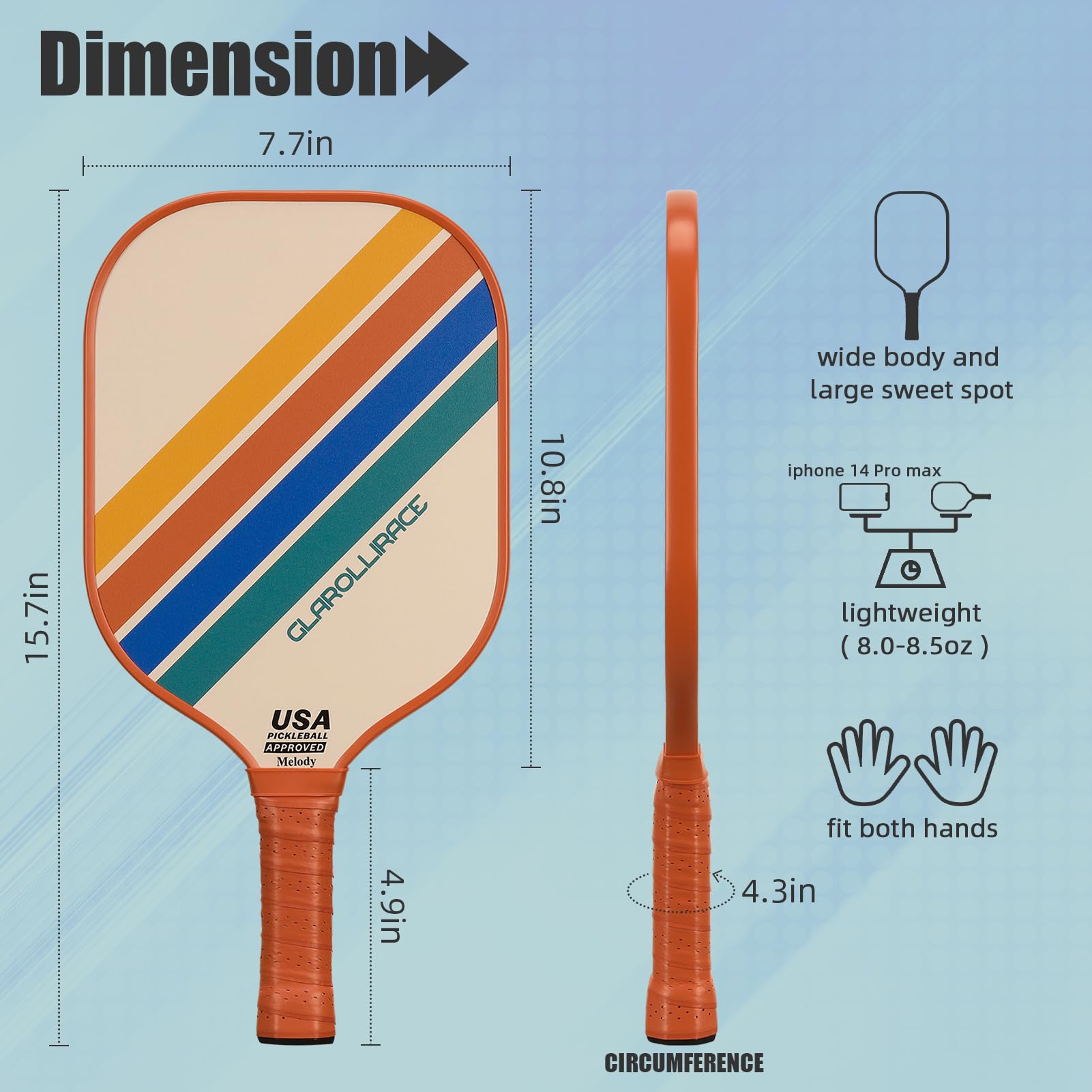 Amazon.co.jp: Pickleball Paddles ピックルボールパドル、USAPA承認の